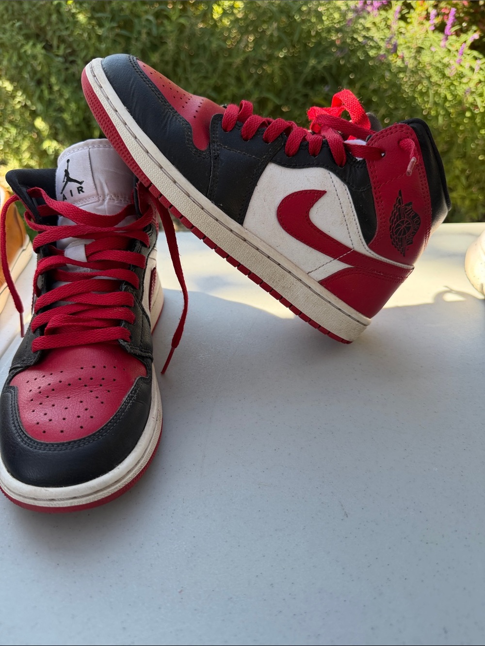 Jordan Kids Red Black White High-Top Sneakers - Iconic Retro Style
